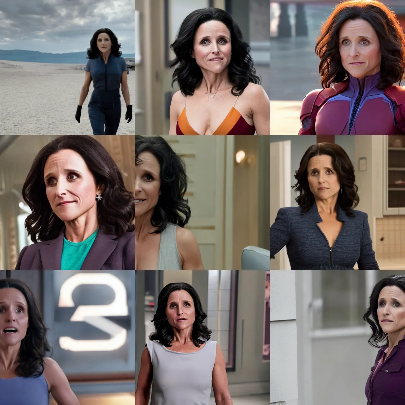 Prompt: film still of julia louis - dreyfus in avengers 4 ( 2 0 2 4 )