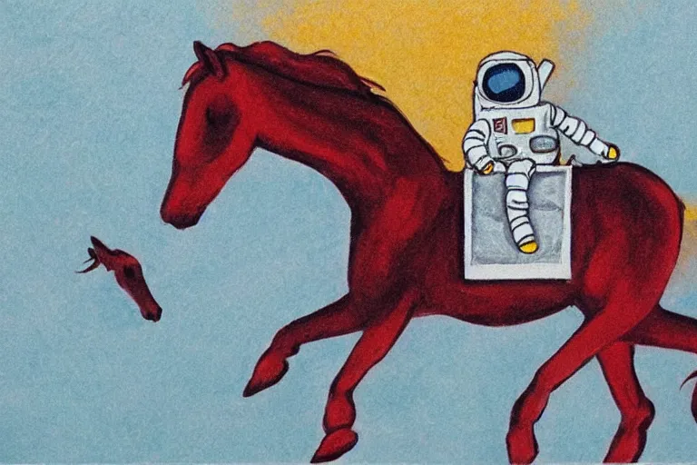 Image similar to horse lying on astronaut, arstation