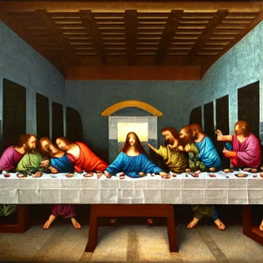 Prompt: “The Last Supper” by Da Vinci in the style of a data visualisation