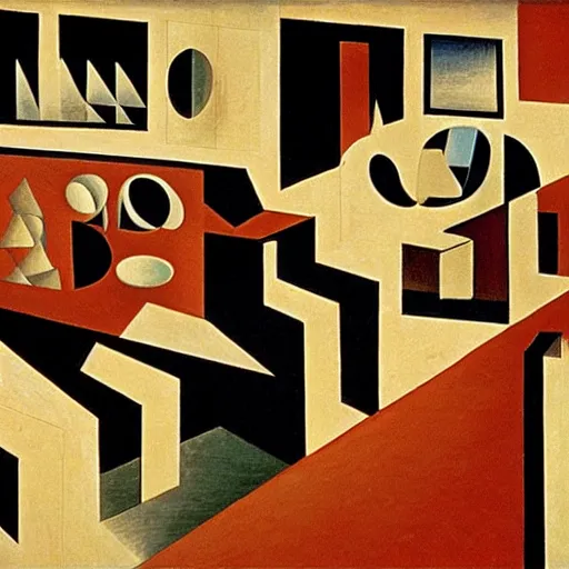 Image similar to by juan gris cinematic. a beautiful installation art of a large room with many people in it. there is a lot of activity going on, with people talking & moving around. the room is ornately decorated & there is a large window at one end.