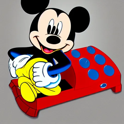 Prompt: mickey mouse's telephone