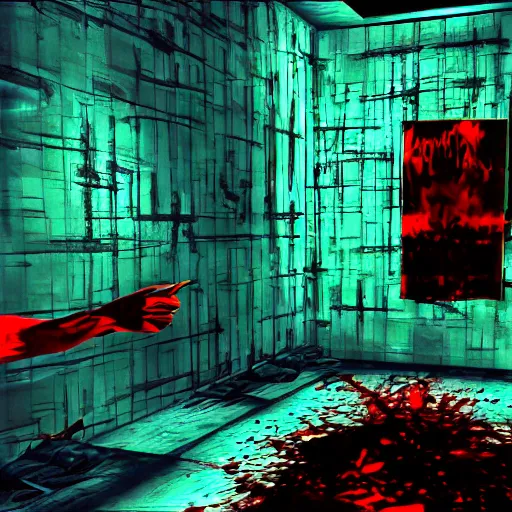 Image similar to videodrome as a ps 2 survival horror game developed by team silent with art direction by francis bacon