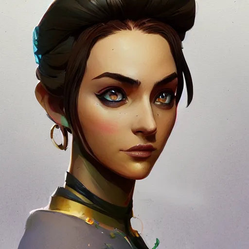 Image similar to profile portrait, maya ali mage, gloomhaven, dynamic lighting, gaudy colors, octane render aesthetic, matte painting concept art, official fanart behance hd artstation by jesper ejsing, by rhads and makoto shinkai and lois van baarle and ilya kuvshinov and rossdraws