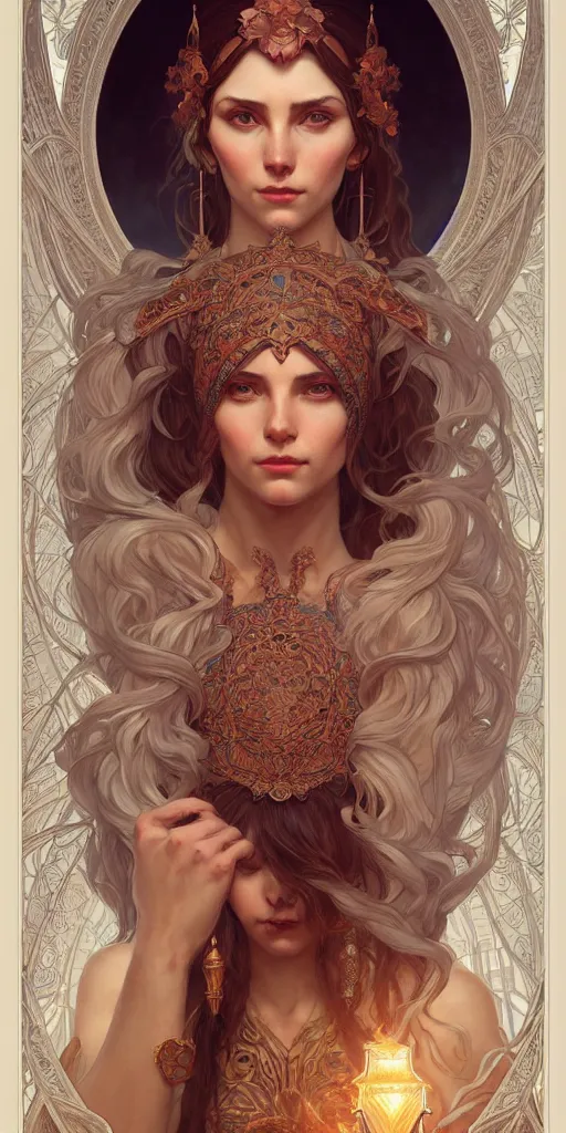 Image similar to slavic Goddess, intricate, highly detailed, digital painting, artstation, concept art, smooth, sharp focus, illustration, Unreal Engine 5, 8K, art by artgerm and greg rutkowski and alphonse mucha