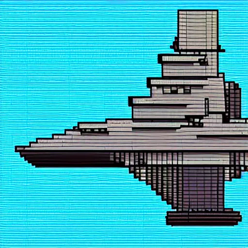 Prompt: Battleship, pixelart