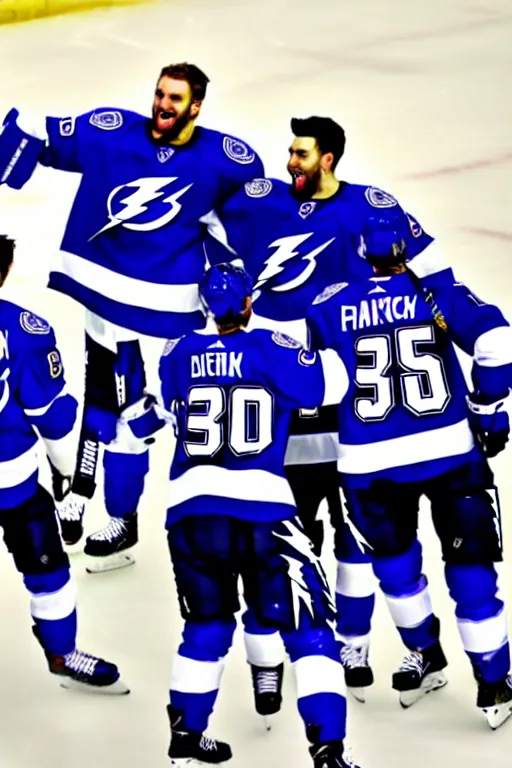 Image similar to tampa bay lightning winning the stanley cup