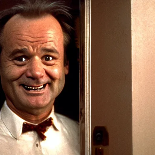 Image similar to bill murray plays jack torrance in the shining, movie still, promotional shot