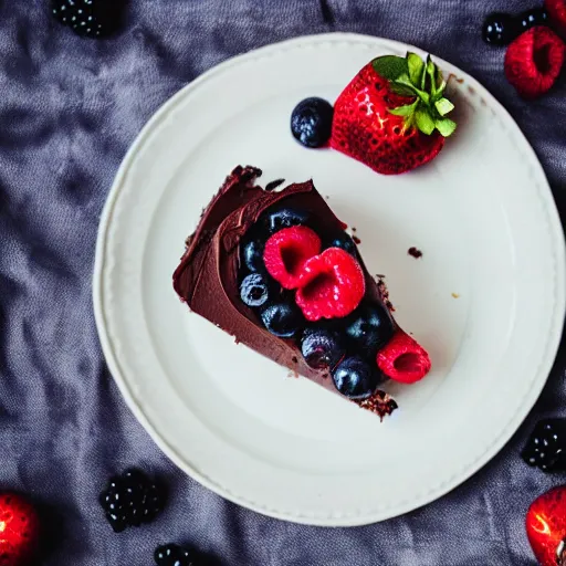 Image similar to chocolate cake with berries