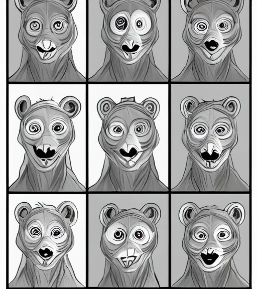 Image similar to expressive stylized master furry artist digital line art colored shaded drawing full body portrait character study of the anthro male anthropomorphic cartoon bear fursona animal person