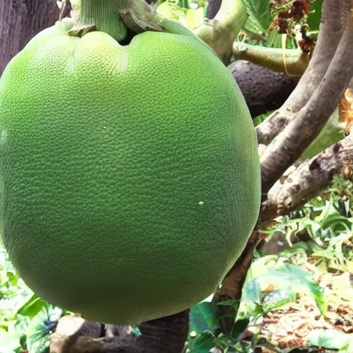 Image similar to anthropomorphic lemon jackfruit