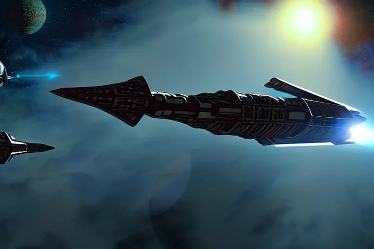 Image similar to a mayan starfighter spaceship, cinematic, shadows, 4 k, detailed, by david hardy!!!!!! and greg rutowski