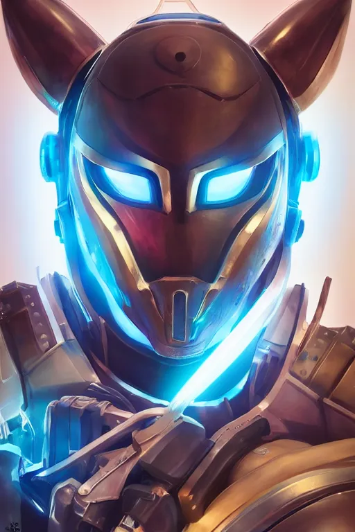 Image similar to epic mask helmet robot ninja portrait stylized as fornite style game design fanart by concept artist gervasio canda, behance hd by jesper ejsing, by rhads, makoto shinkai and lois van baarle, ilya kuvshinov, rossdraws global illumination radiating a glowing aura global illumination ray tracing hdr render in unreal engine 5