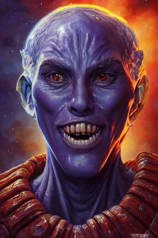 Prompt: beautiful oil painting with high detail of a wise Space ent((gap jaw)) made of stars and plasma, hybrid from dungeons and dragons and art direction by James Cameron ;by artgerm; wayne reynolds art station; cinematic quality character render; low angle; ultra high quality model; production quality cinema model; prison guard