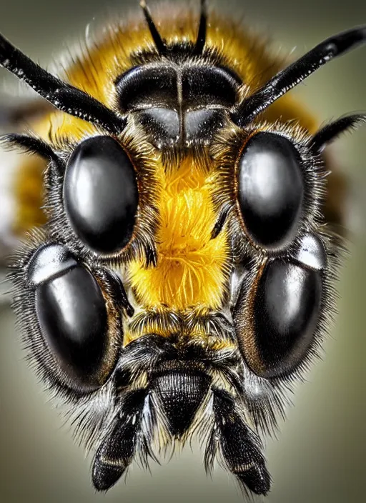 Image similar to portrait of a stunningly beautiful eye, 🐝