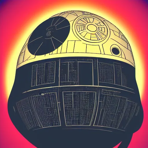 Image similar to vector image of the death star