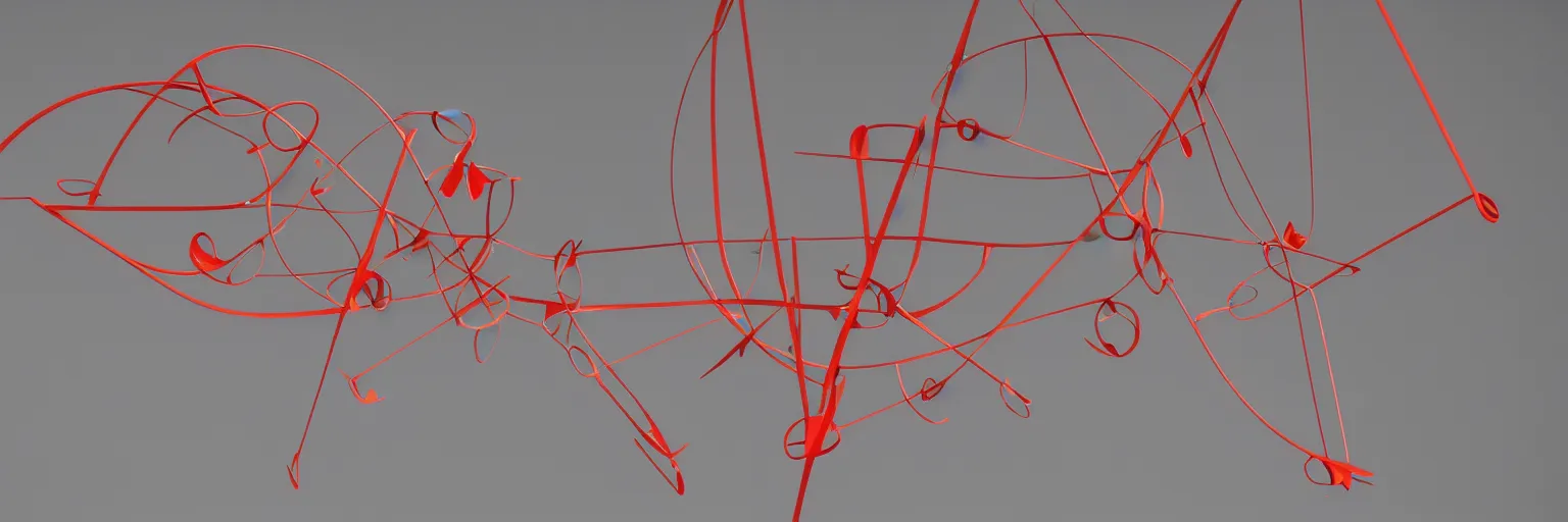 Image similar to 3 d mobile in the style of alexander calder