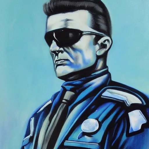 Image similar to t 1 0 0 0 police officer painting