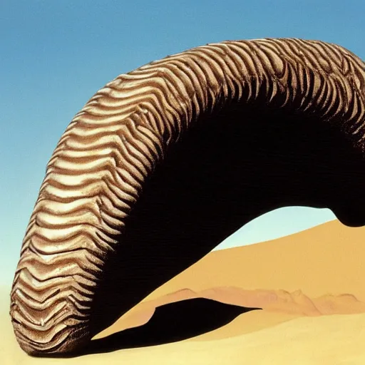 Prompt: Steve buscemi as a sandworm from Dune