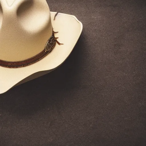 Prompt: cream colored ball with a mustache, cowboy hat and cowboy boots