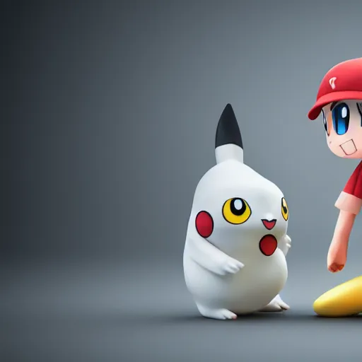 Image similar to sad, pokemon, pouting, 3 d figurine, white backdrop, well lit, octane render, 8 k, high resolution,