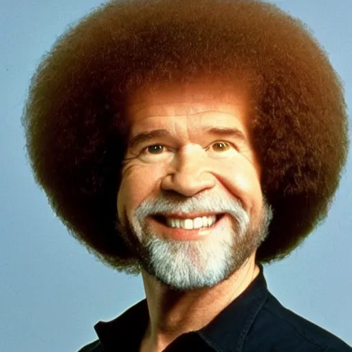 Image similar to bob ross without hair