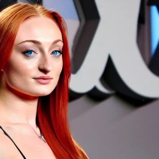 Prompt: muscular sophie turner, cnn, afp