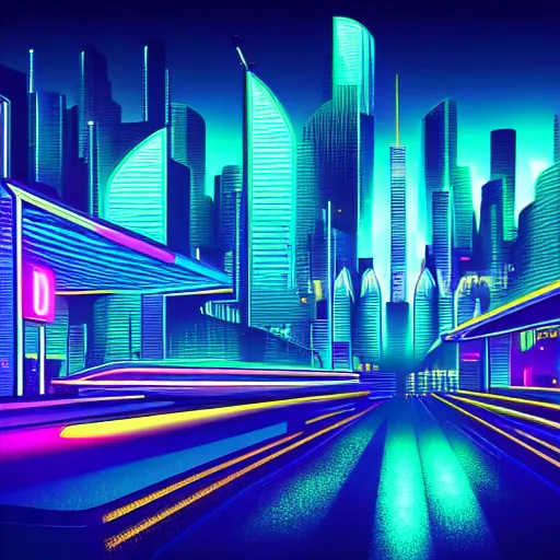 Prompt: a city at night. neon lights, futuristic, hyperrealistic, highly detailed, variable lighting, dramatic, cyperpunk