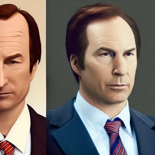 Prompt: bob odenkirk as phoenix wright ace attorney