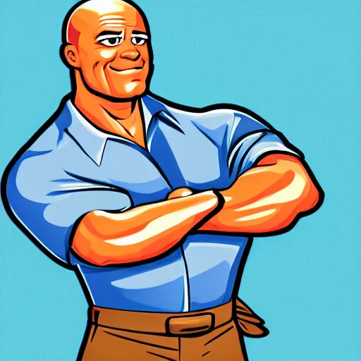 Image similar to Mr. Clean in the style of a soviet propaganda