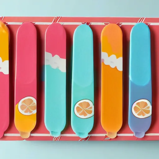 Image similar to yummy yummy popsicles product box design