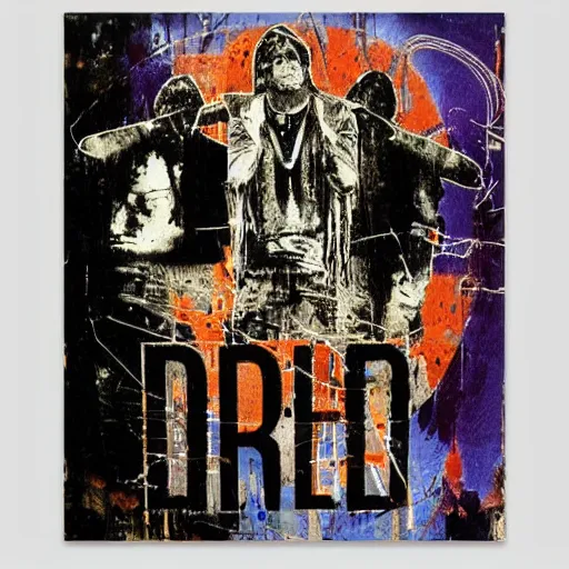 Image similar to just art for dark metal music, no words, no letters, only art by mimmo rotella