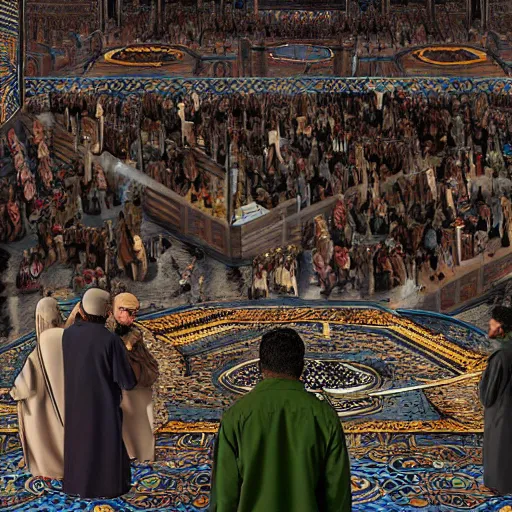 Image similar to muslims on judgment day digital art very detailed 4 k detailed super realistic