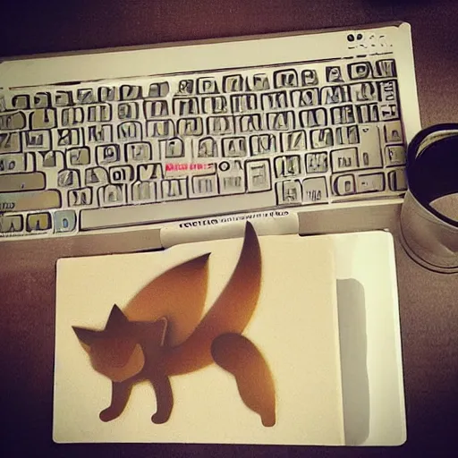 Image similar to 🦊💻⌨️