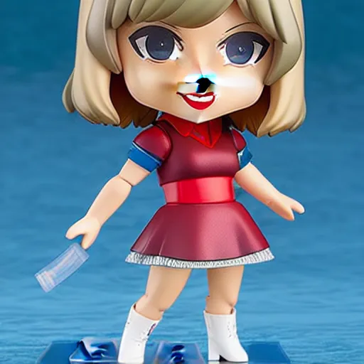 Prompt: a taylor swift nendoroid, product shot