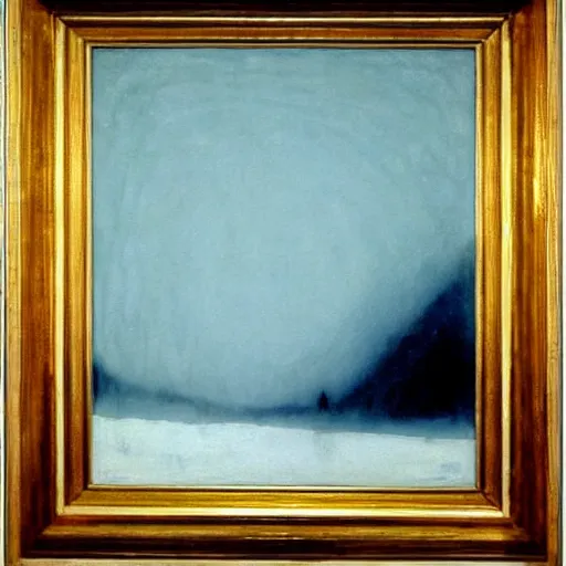 Image similar to the abstract painting'arctic void ', by caspar david friedrich!!!, by rothko!!!