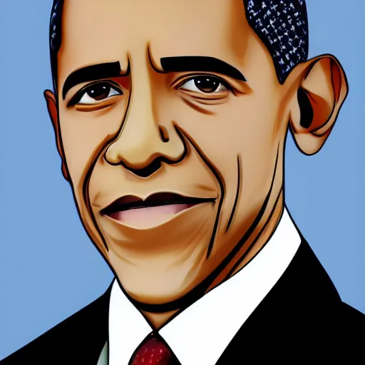 Prompt: Barak Obama, anime style portrait