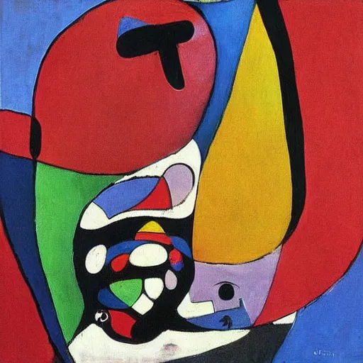 Prompt: “The painting ‘Naive Oculus’ by Joan Miro, lost artwork”