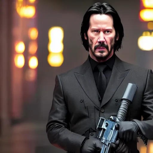 Image similar to keanu reeves as nick fury, 4 k, high detail, high - resolution photograph, professional photography, ultra - detail