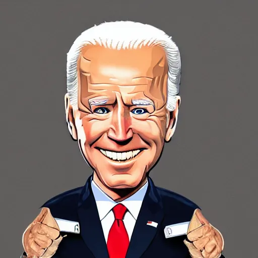 Image similar to joe biden as a world war 2 caricature, artstation