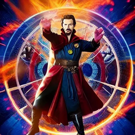 Image similar to Doctor Strange teams up with a mysterious teenage girl from his dreams who can travel across multiverses, to battle multiple threats, including other-universe versions of himself, which threaten to wipe out millions across the multiverse. They seek help from Wanda the Scarlet Witch, Wong and others.