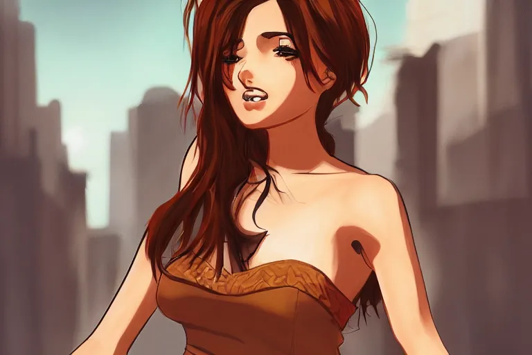 Prompt: concept art, brown skin beautiful latina woman in havana cuba, digital anime art, good lighting,