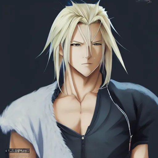 Prompt: portrait of cloud ff 7, anime fantasy illustration by tomoyuki yamasaki, kyoto studio, madhouse, ufotable, comixwave films, trending on artstation