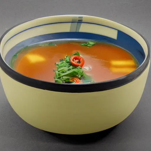 Prompt: robotic bowl of soup — s 1 0 0