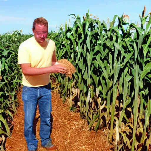 Image similar to when he encountered maize for the first time, he thought it incredibly corny