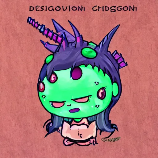 Prompt: chibi demigorgon