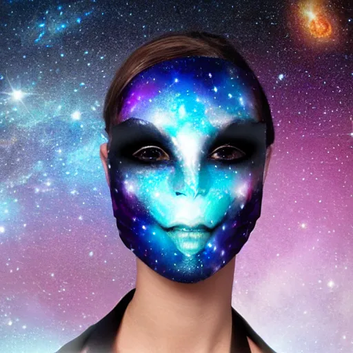 Image similar to galaxy gothic mask