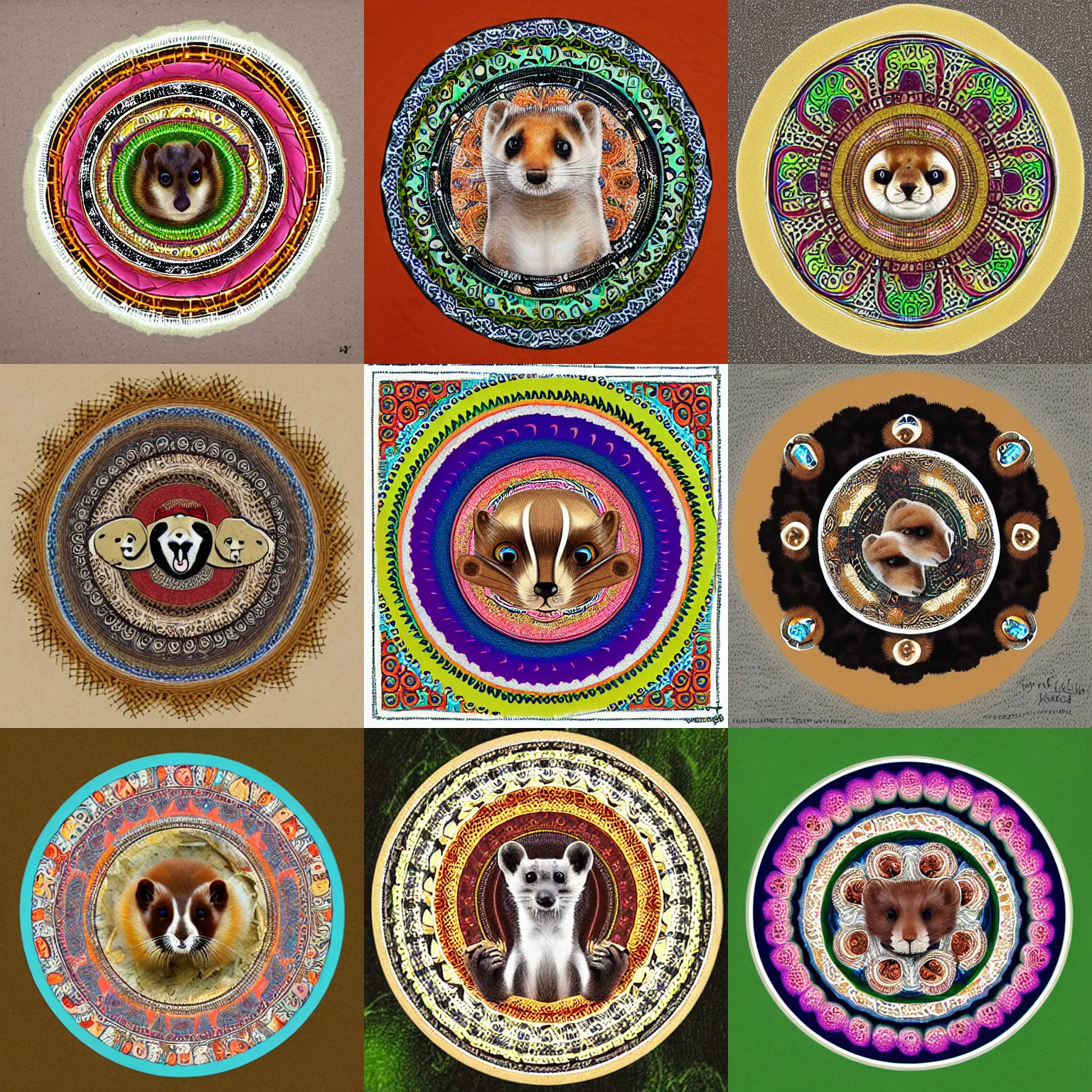 Image similar to weasel mandala