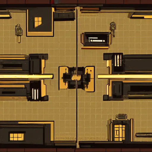 Image similar to a top - down battlemap of the interior of a bar, afternoon lighting, sci - fi, in the style of star wars