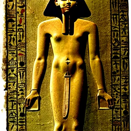 Image similar to hermes trismegistus, ancient egyptian art