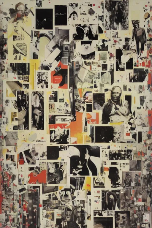 Image similar to life without ammo by richard hamilton and mimmo rotella and violet polsangi